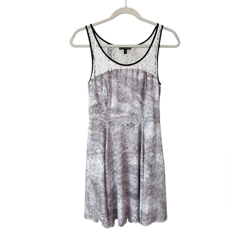 Express sleeveless Lace Dress Grey Size 2